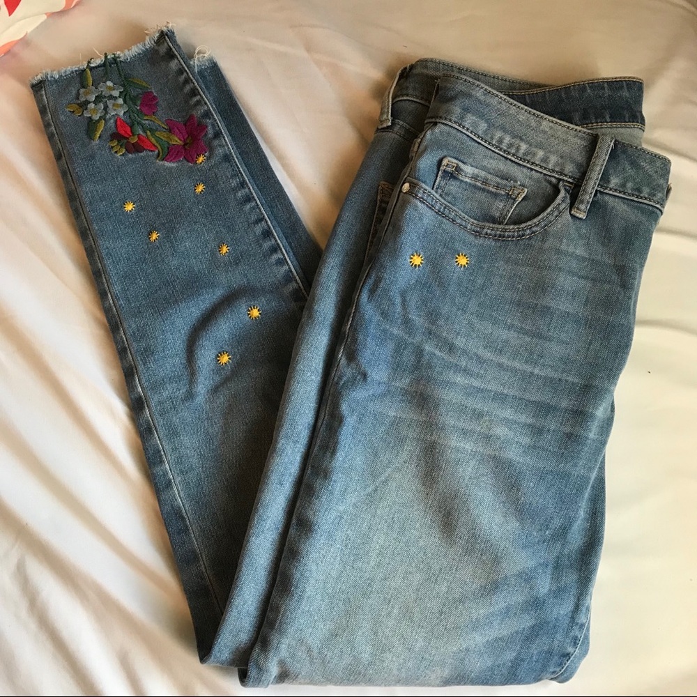 a.n.a embroidered jeans
